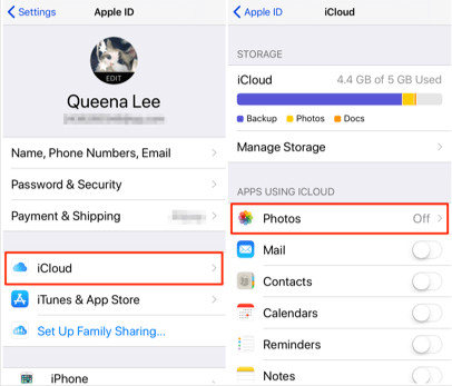 Icloud Setting