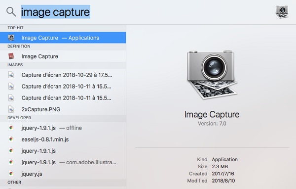 what is mac image capture