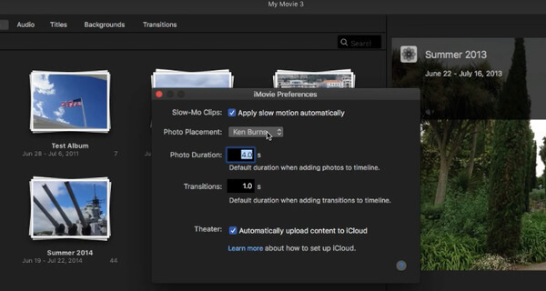 iMovie Preferences