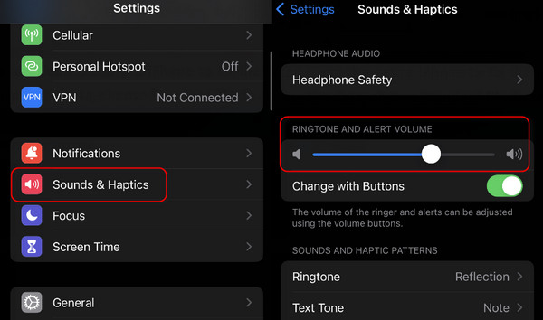 Increase Volume in Settings