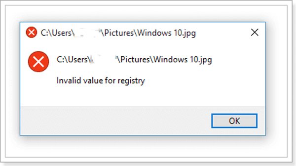 How to Fix Invalid Value for Registry Error