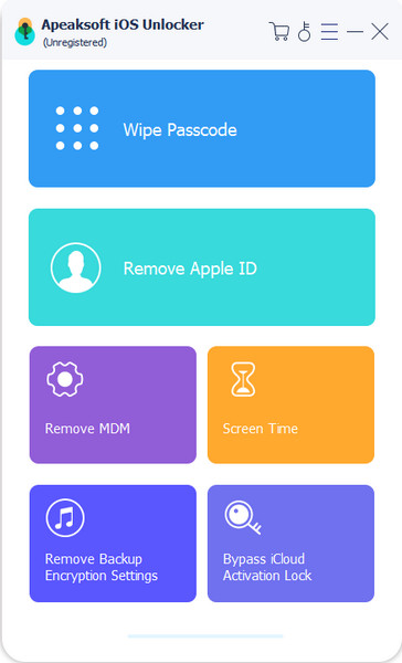 Ios Unlocker Home Interface