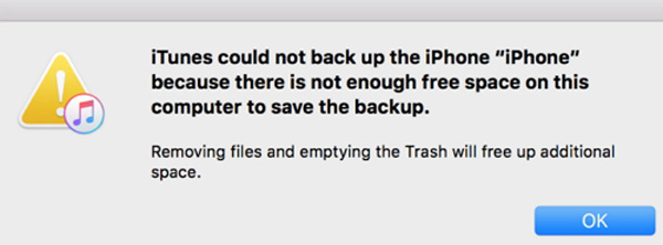 itunes could not backup iphone