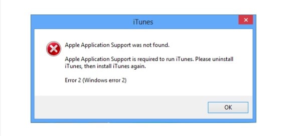 itunes install error a program required