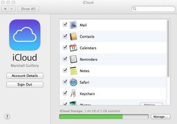 Log Out and Back in to iCloud