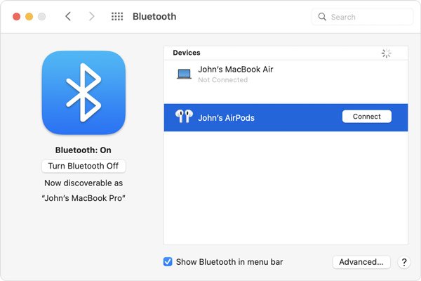 Mac Bluetooth Connect AirPods