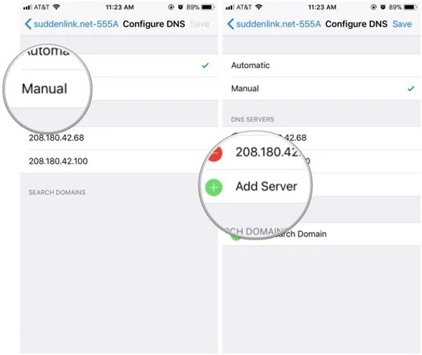 Manual Dns Settings