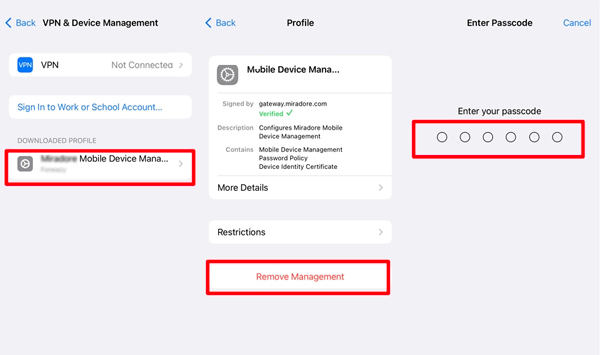 Meraki MDM Removal On iPad iPhone