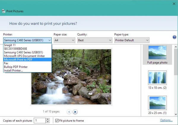 how to print jpg files all at once windows 10