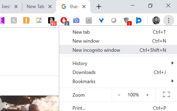 how to check history on google chrome incognito