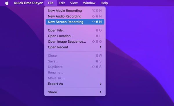 New Screen Recordering QuickTime Mac