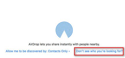 Not see older mac airdrop
