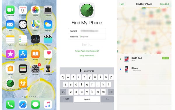 no options for find my iphone on mac
