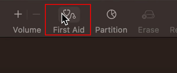 Open First Aid In Disk Utility