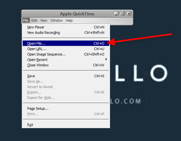 how to open quicktime player