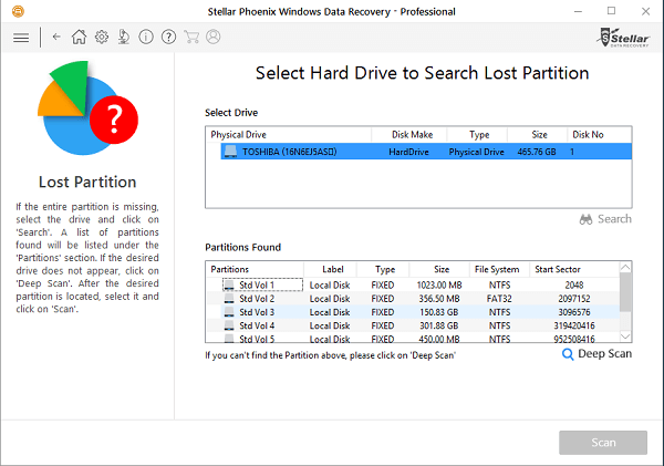 Partitions Found