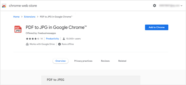 PDF to JPG in Google Chrome