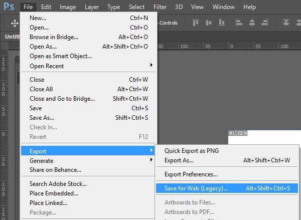 Photoshop Save Web