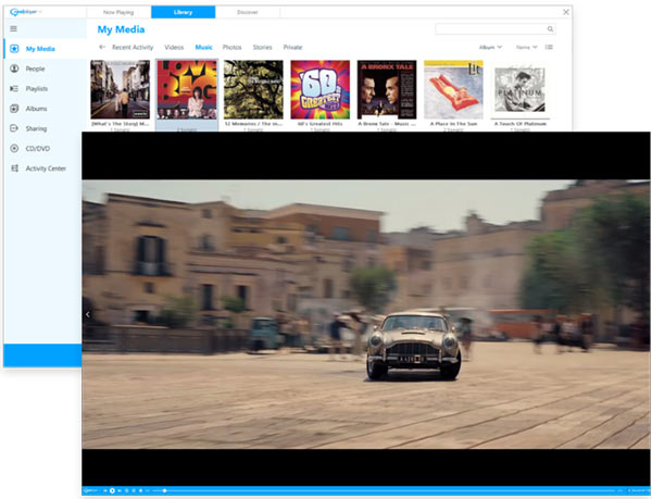 Play manage media with realplayer