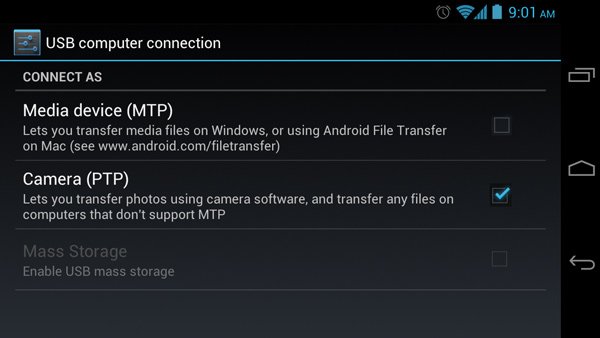 setting option not coming up on samsung galaxy s6 for android file transfer to mac