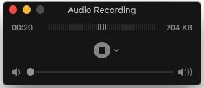 Quicktime audio recorder