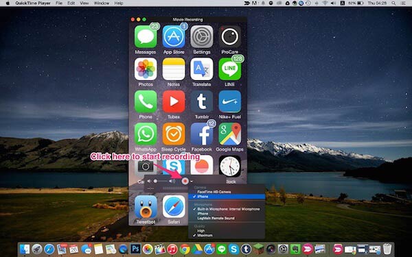 record iphone quicktime