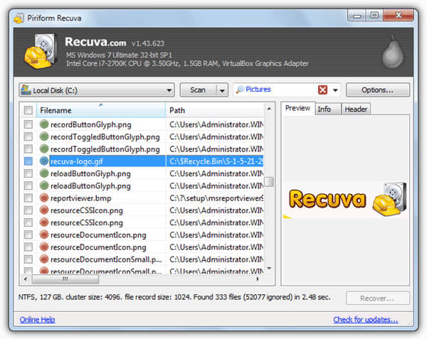 recuva free data recovery