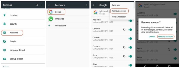 Remove Account Android