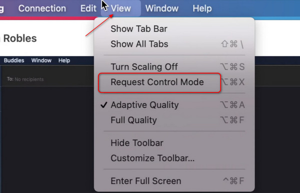 Request Control Mode Mac