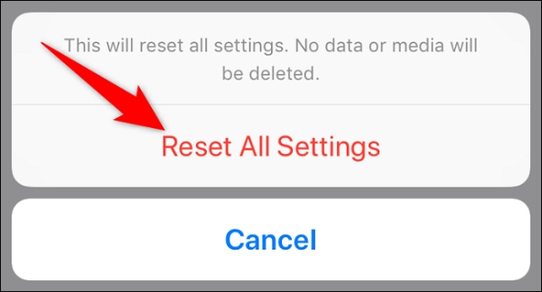 Reset All Settings iPhone