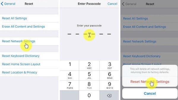 Resetting iPhone Network Settings