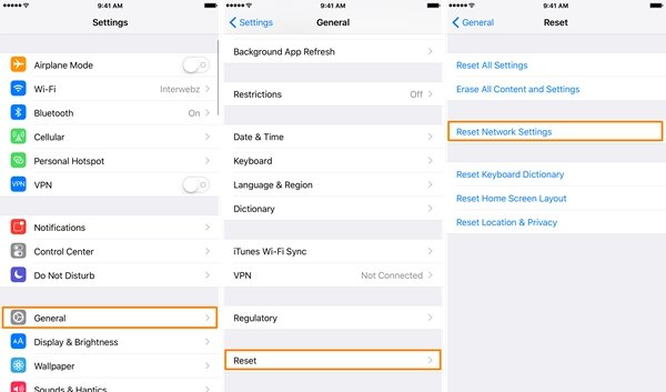 Reset Newwork Settings