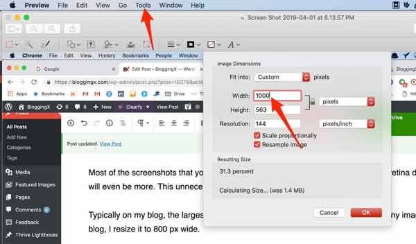 Resize Image On Mac Preview