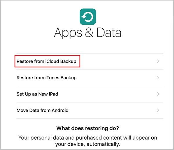 Restore Ipad From Icloud Backup Recover Deleted Photos From Ipad