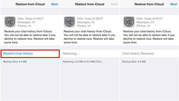 Restore iPhone Whatsapp