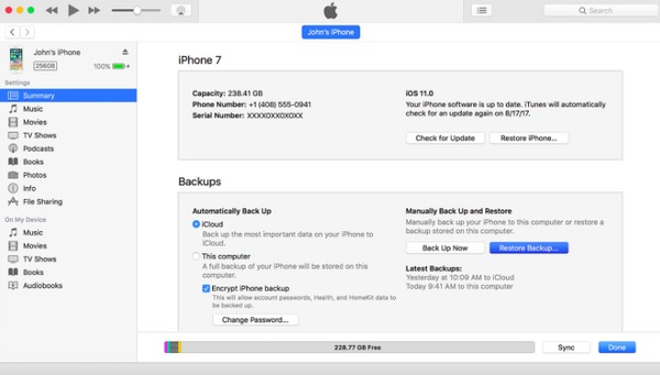 Restore iPhone with iTunes