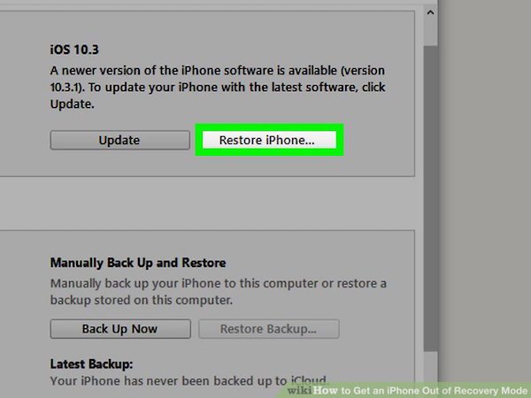 Restore iPhone