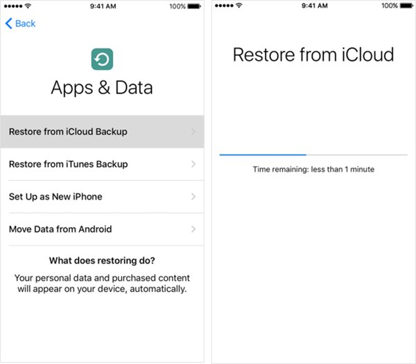 Restore iCloud Backup