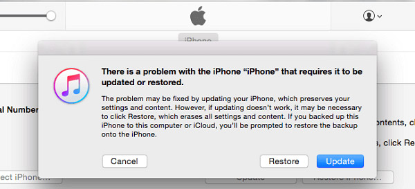 Restore Update iPhone from Recovery Mode iTunes