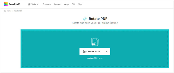 Rotate PDF smallpdf online