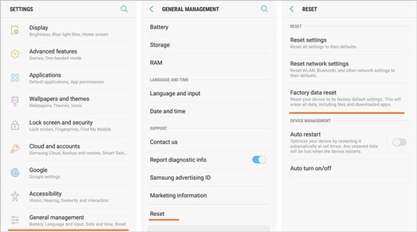 samsung factory reset and secure folder