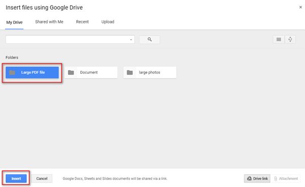 Send Large Pdf Files with Google Drive