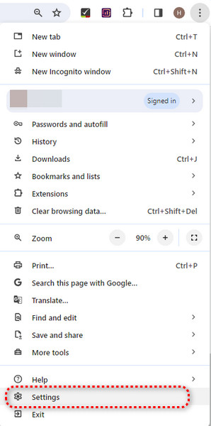 Settings Google Chrome