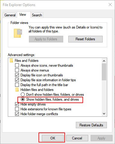 Show Hidden Files