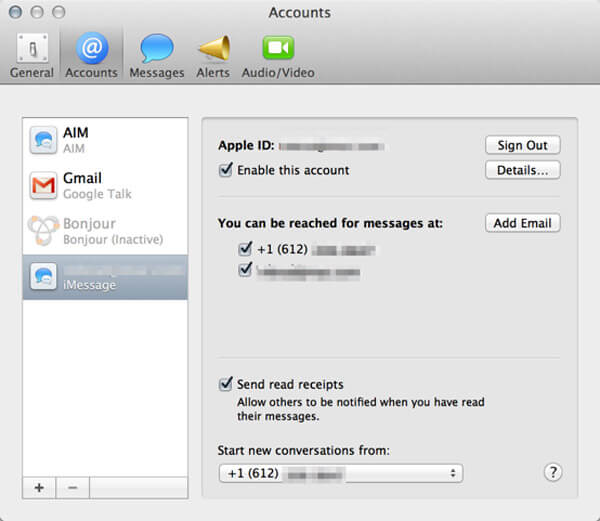 import text messages from iphone to mac