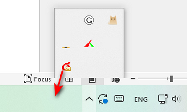 Show Hidden Icons Button