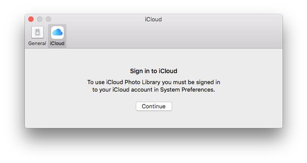 Sign iin iCloud Mac