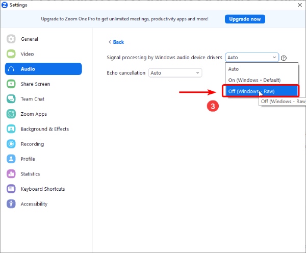 Signal Processing By Windows Audio Device Drivers Off