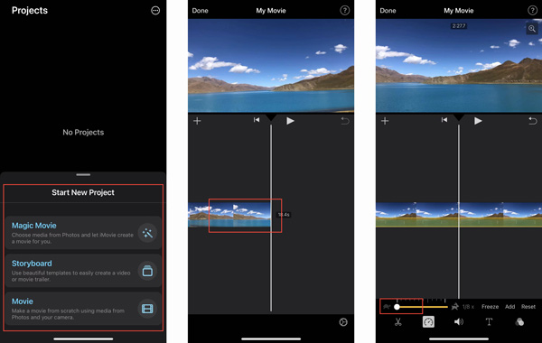Slow Down a Video on iPhone with iMovie