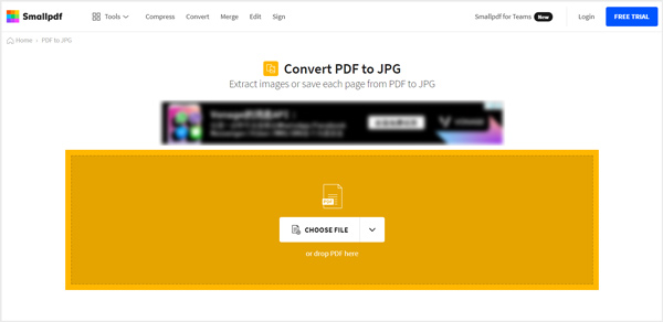 Smallpdf Convert PDF ti JPG